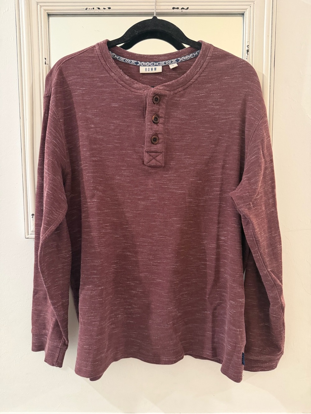 ROWM Men's Long-Sleeve Henley Shirt